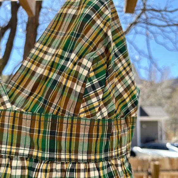 J. Crew NWOT Plaid Green Tank Sleeveless Spaghetti Straps size 10 - Picture 9 of 13
